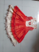 Red and White baby frock